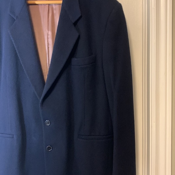 Vintage 80s Wool Cashmere Blend Michael Gabriele Navy Blazer Men’s size 44R - Picture 4 of 16